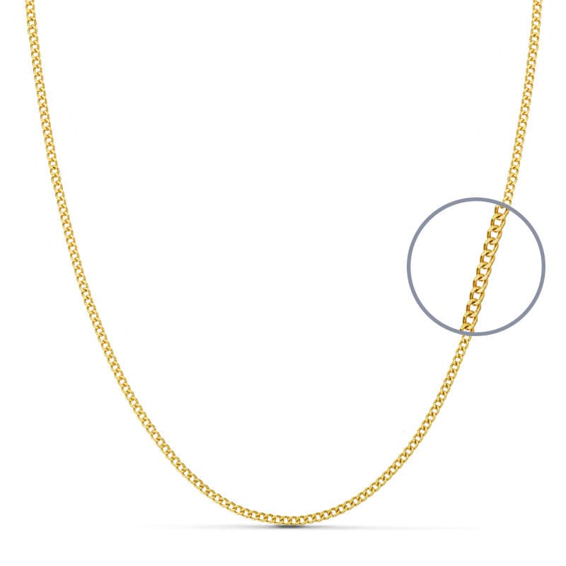 Cadena de Oro 18K Barbada 40cm