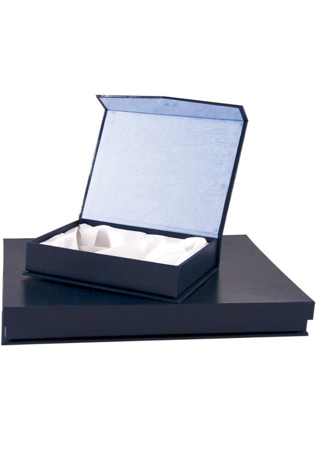 Placa conmemorativa pergamino azul